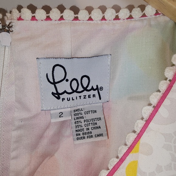 Y2K Lilly Pulitzer Dress 2 Patchwork Horse Floral Citrus Coastal Beach Preppy - Picture 3 of 8